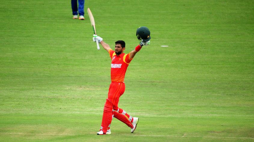 Zimbabwe's Sikandar Raza scored 123 with the bat and took three wickets with the ball as they thrashed Nepal ©ICC
