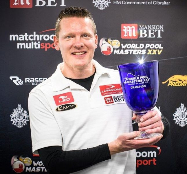 Dutchman Niels Feijen produced a dominant display to clinch his second World Pool Masters title ©Matchroom