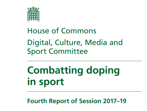A report on Combatting Doping in Sport has been published by the DCMS Committee ©DCMS