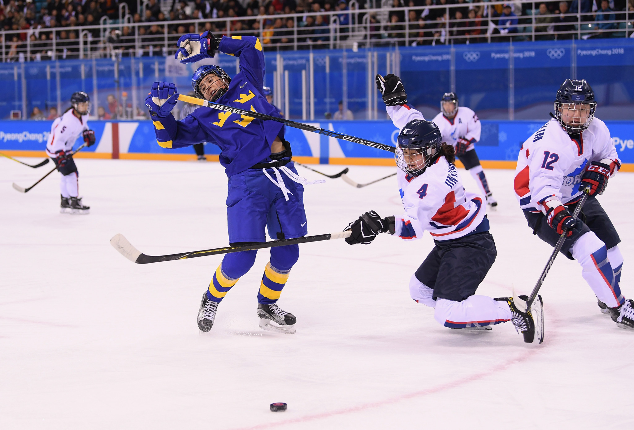North Korean ice hockey player Un Hyang Kim failed a drug test at Pyeongchang 2018 but was allowed to continue playing ©Getty Images