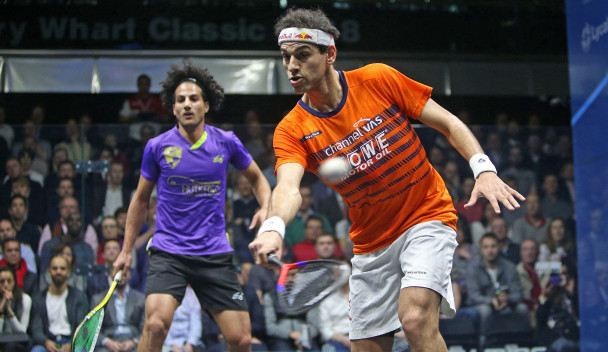 Elshorbagy brothers earn opening round wins at PSA Canary Wharf Classic