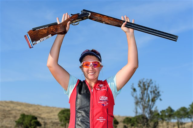Ashley Carroll set a world record in the women's trap as the International Shooting Sport Federation World Cup continued in Guadalajara ©ISSF 