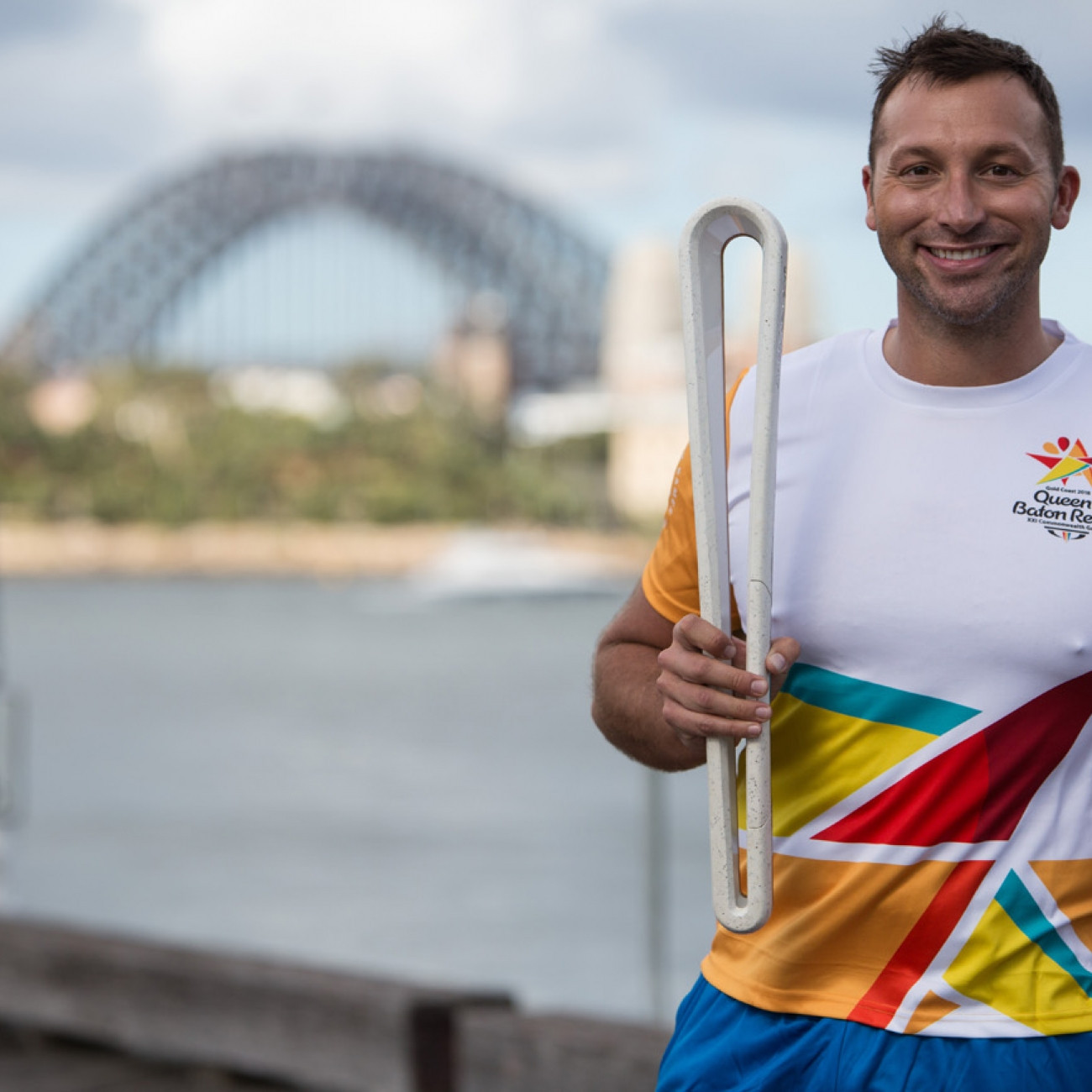 Ian Thorpe took part in the Queen's Baton Relay for Gold Coast 2018 when it visited Sydney ©Gold Coast 2018 