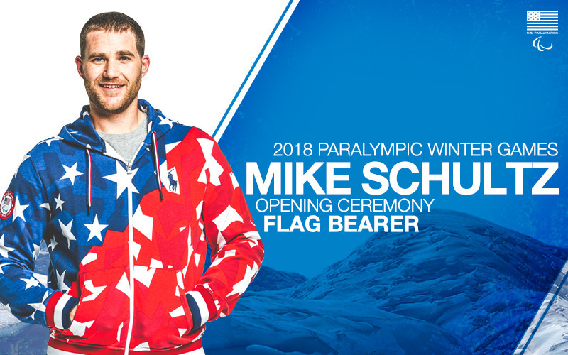 Snowboarder Mike Schultz has been selected as the flagbearer to represent the United States’ team at the Opening Ceremony of the Pyeongchang 2018 Winter Paralympic Games ©Team USA