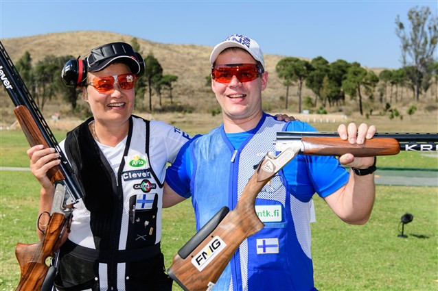 Finland claimed the first mixed team trap gold medal in the history of the ISSF World Cup today as Satu Makela-Nummela and Vesa Tornroos climbed atop the podium in Guadalajara ©ISSF