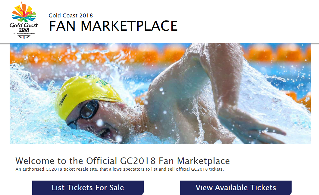 Gold Coast 2018 have launched a fan marketplace to allow resales ©Gold Coast 2018