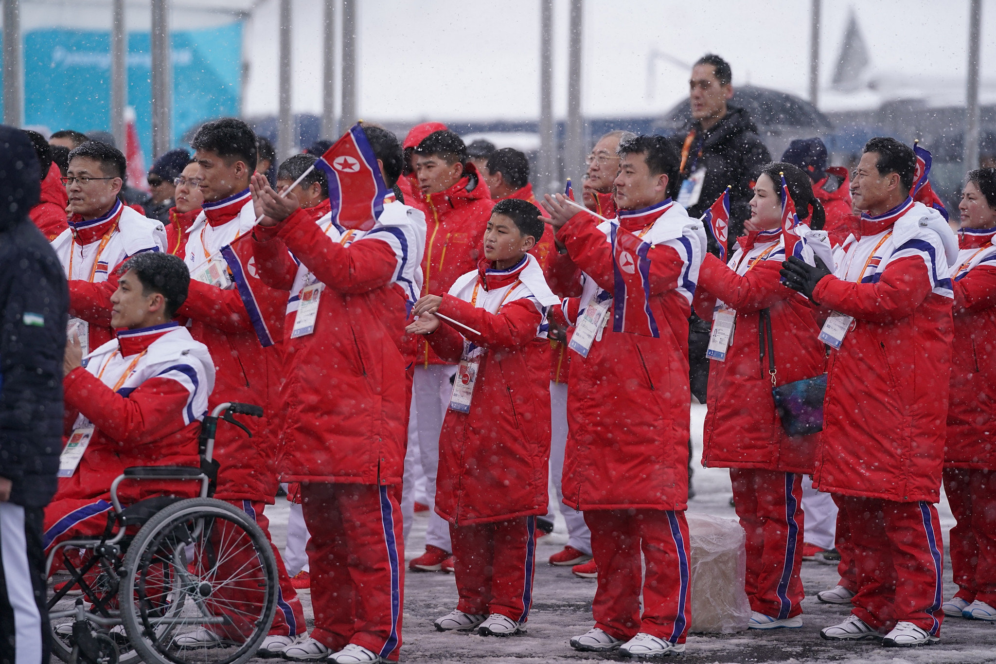 North Korea were officially welcomed to the Athletes' Village yesterday ©Getty Images