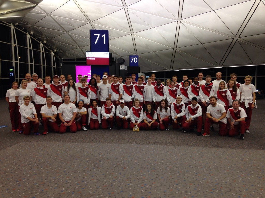 England's delegation of 60 were among the latest to arrive in Apia today