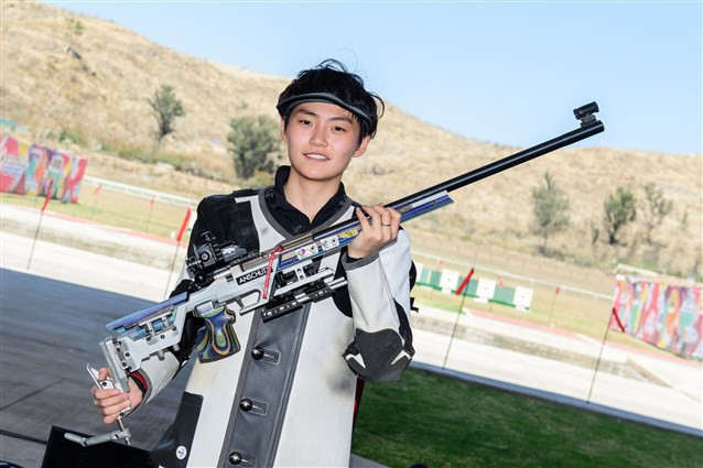 China's Pei Ruijiao won gold in her first World Cup event ©ISSF
