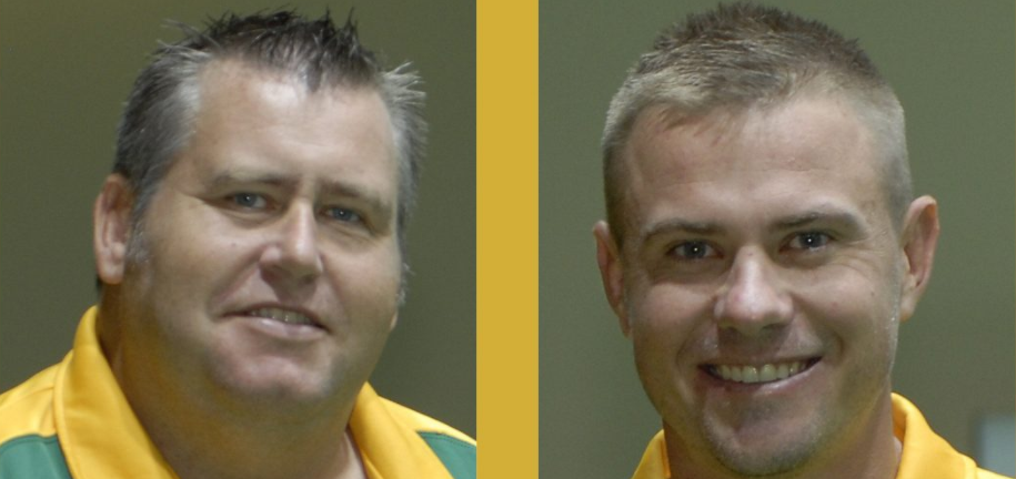 Australia's Jeremy Henry and David Ferguson lead the men's standings ©World Bowls