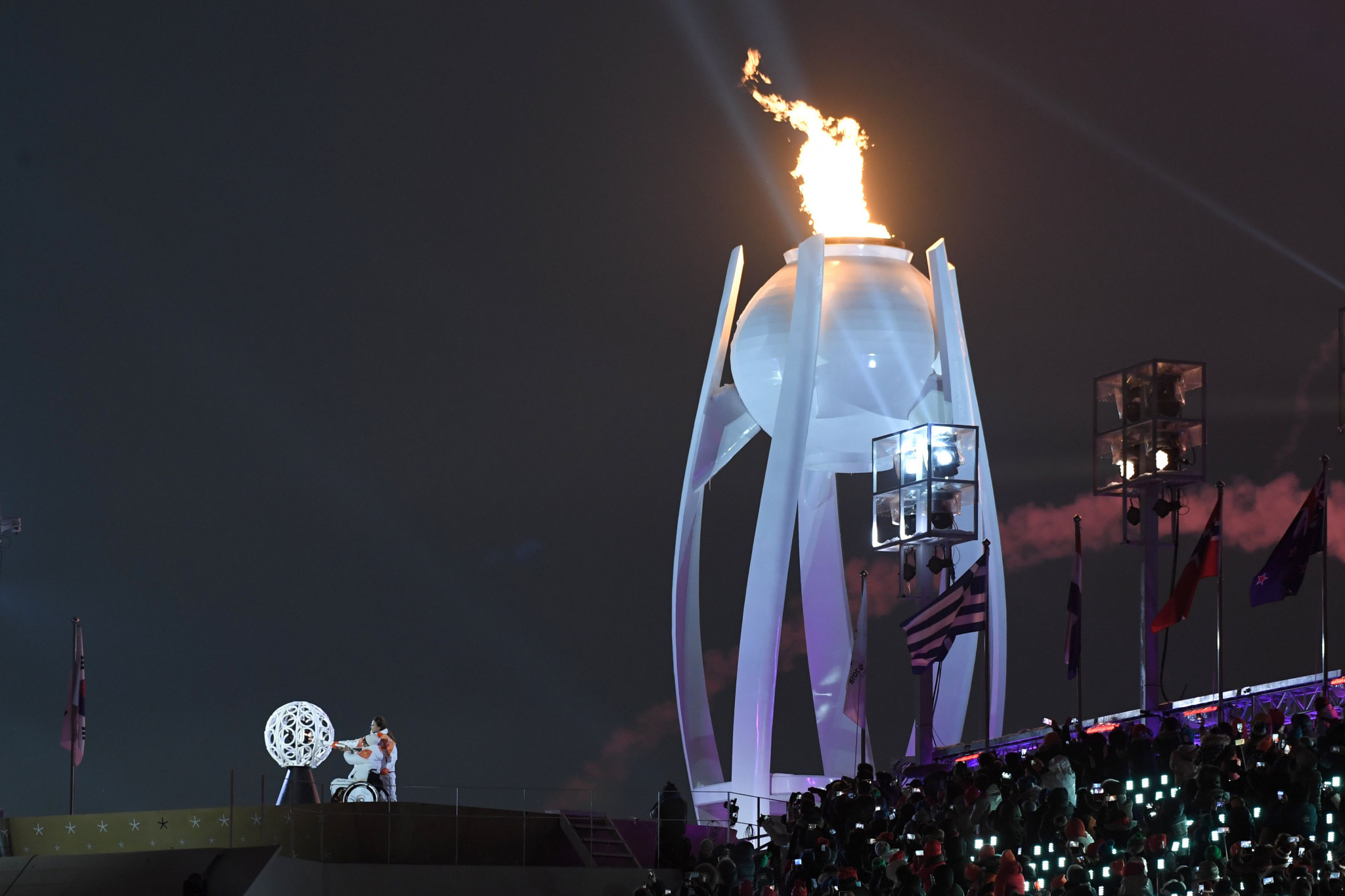 The lighting of the Paralympic Cauldron marked a fitting end to the Opening Ceremony ©Getty Images