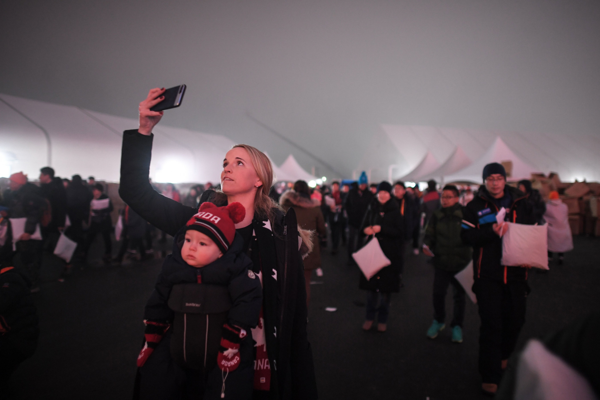 Fans of all ages gathered in a misty Pyeongchang for tonight's Opening Ceremony ©Getty Images